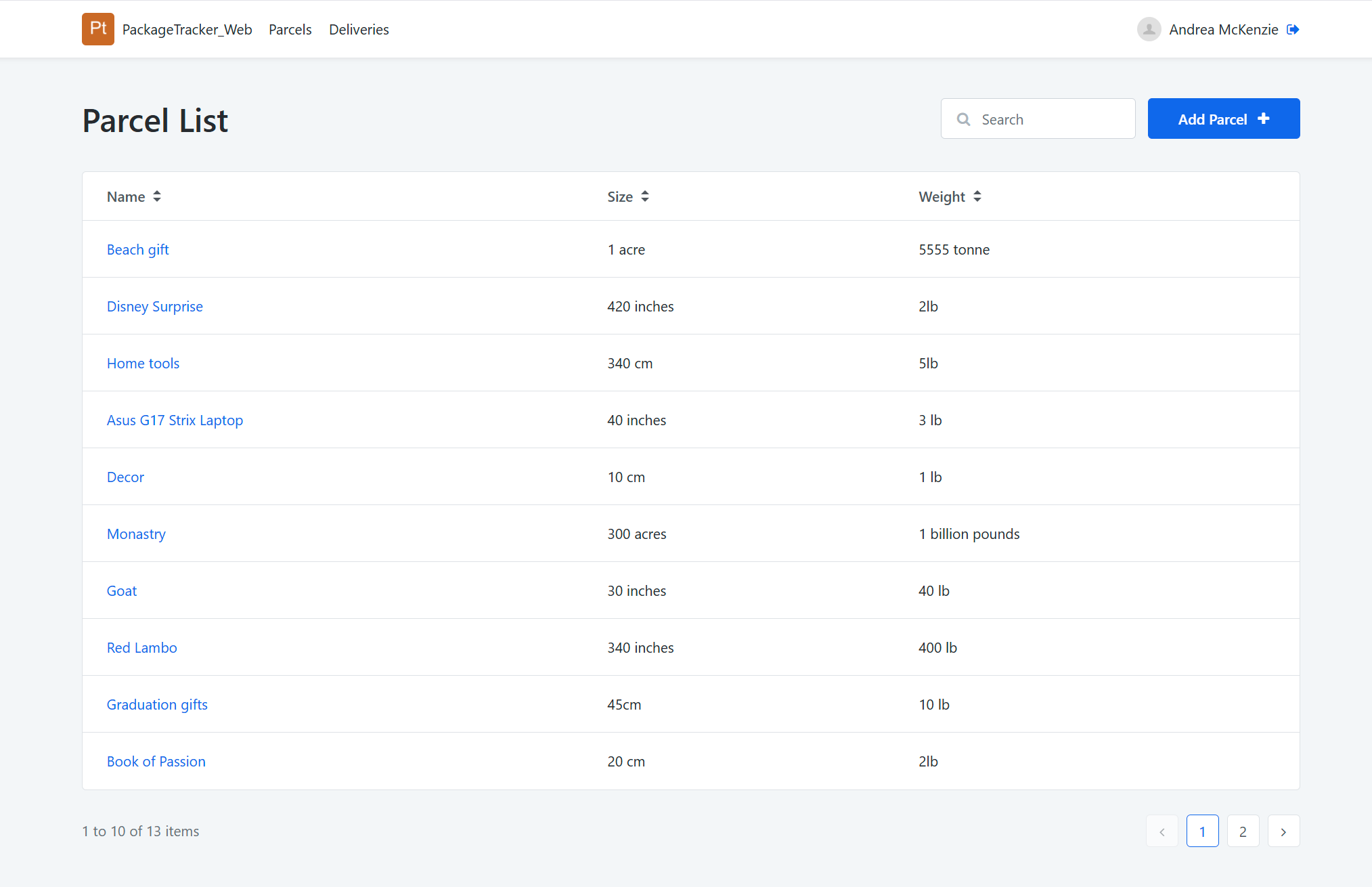 Appfuzion PackageTracker Admin side App